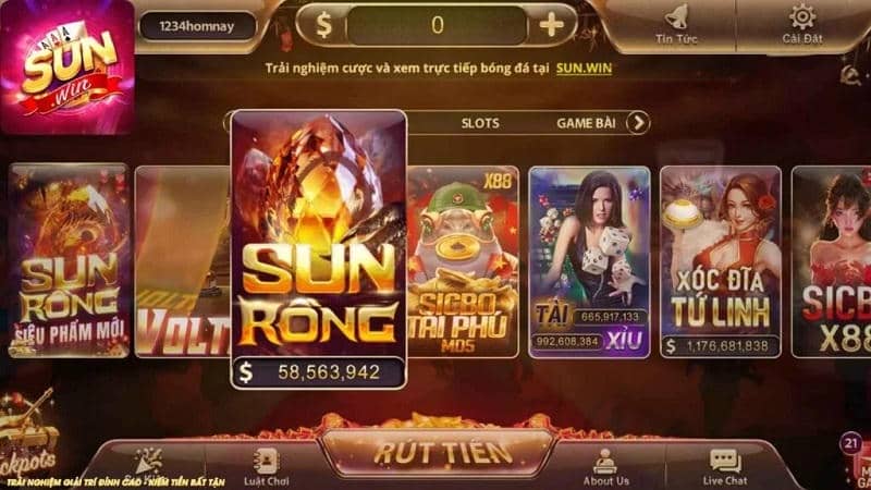 Sức hút của Game Đổi Thưởng Sun Rồng Sunwin